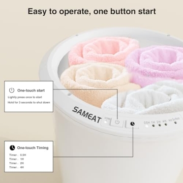 SAMEAT Large Heated Towel Warmer Auto Shut Off Fits 2 Towels