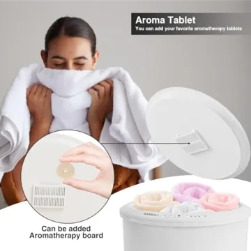 SAMEAT Large Heated Towel Warmer Auto Shut Off Fits 2 Towels