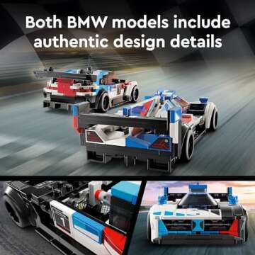 LEGO BMW M4 GT3 & M Hybrid V8 Cars - Fun Toy Set