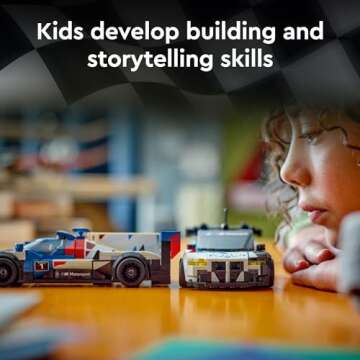 LEGO BMW M4 GT3 & M Hybrid V8 Cars - Fun Toy Set