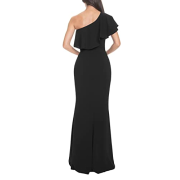 Stylish One Shoulder High Split Maxi Dress by Fashionista