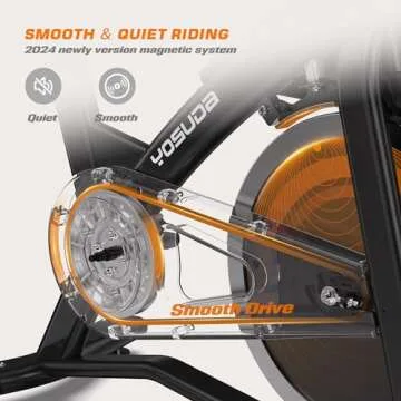 YOSUDA Light Commercial Exercise Bike for Home Magnetic Exercise Bike Stationary 350LB Capacity, Exercise Bike with Bluetooth, Indoor Cycling Bike with Tablet Mount & Comfortable Seat Cushion