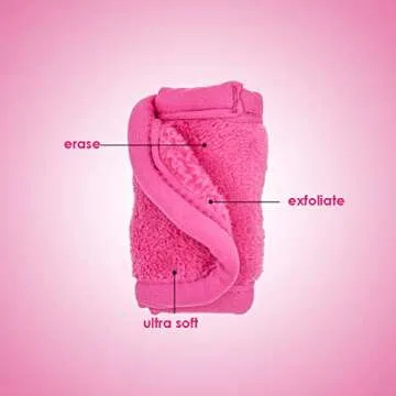 The Original MakeUp Eraser, Erase All Makeup With Just Water, Including Waterproof Mascara, Eyeliner, Foundation, Lipstick, and More (Pink Mini)