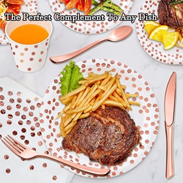 Complete 175PCS Rose Gold Party Supplies for 25 Guests