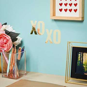 Paper Junkie Large Gold Foil Letter Wall Stickers, Arts and Craft Supplies (2 x 2.5 in, 74 Pieces)