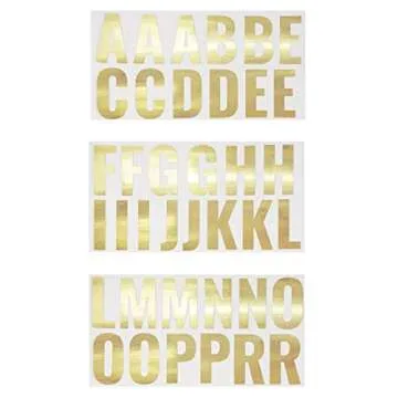 Gold Foil Letter Wall Stickers for Creative Decor