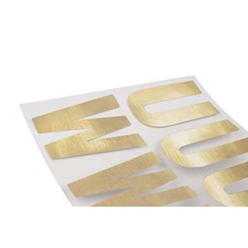 Paper Junkie Large Gold Foil Letter Wall Stickers, Arts and Craft Supplies (2 x 2.5 in, 74 Pieces)