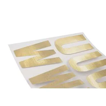 Gold Foil Letter Wall Stickers for Creative Decor