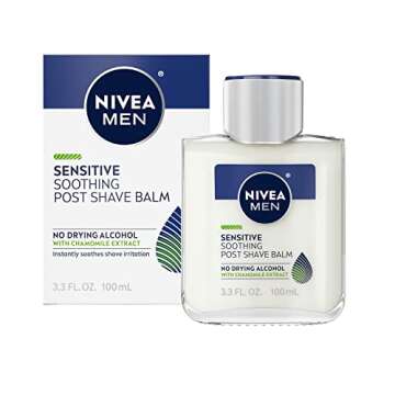 Nivea Men Sensitive Soothing Post Shave Balm with Vitamin E, Pro-Vitamin B5 and Chamomile Extract, A...