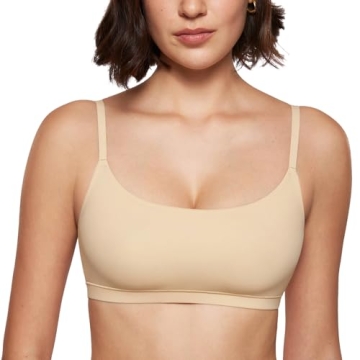 INLYRIC Women's Inbarely Bralettes: No Underwire, Wireless Comfort in Light Oatmeal