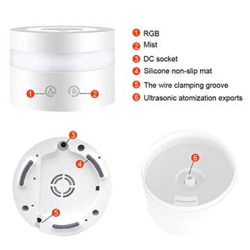 Mini USB Essential Oil Diffuser, MFEEL 100ml Portable Humidifier, Travel-Size Air Humidifier Ultrasonic Cool Mist Aroma Humidifier Air Purifier for Bedroom Baby Room Home Office Car