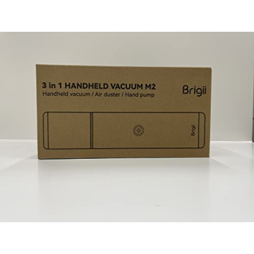 Brigii 3-in-1 Handheld Vacuum Cleaner, Cordless Car Vacuum for Small Messes, Hand Vacuum & Air Duster & Hand Pump, Mini Vacuum for Crevices, Keyboard Cleaner; 12V-M2