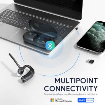 Yealink BH71 Pro Wireless Bluetooth Headset with Noise Cancellation and Teams Certified Connectivity