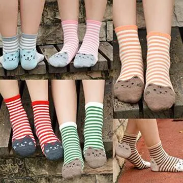 Ambielly Colorful Cute Animal Design Patterned Women's Casual Cotton Socks