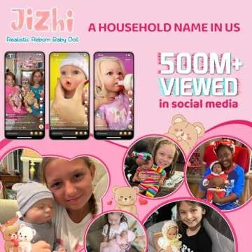 JIZHI Lifelike Reborn Baby Dolls - 18 Inch-Soft Body Realistic-Newborn Baby Dolls American Sleeping Girl Real Life Dolls with Clothes and Toy Accessories Gift for Kids Age 3+