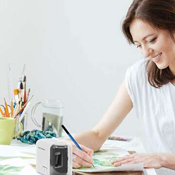 Electric Pencil Sharpener with Online Drawing Library