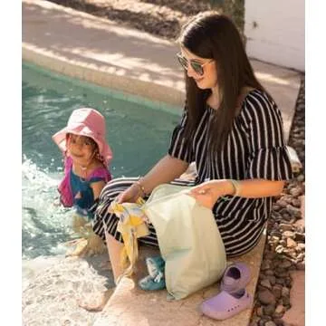 Tiny Twinkle Mess-proof Wet Bags 2 Pack Waterproof and Washable Bag for Travel storage, Stroller, Daycare, Baby Diapers, Yoga, Beach, Pool, Wet Toddler Swimsuits (Unisex Checkers)