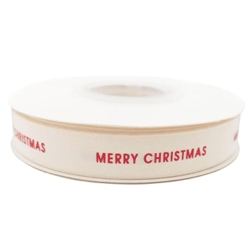 Merry Christmas Ribbon - Premium Cotton Holiday Decor