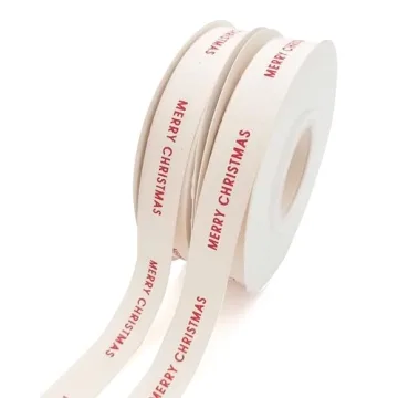 Merry Christmas Ribbon - Premium Cotton Holiday Decor