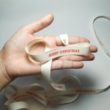Merry Christmas Ribbon - Premium Cotton Holiday Decor
