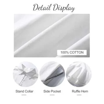 Flygo Cotton Shirt Dress - Sleeveless Tunic Dress with Pockets