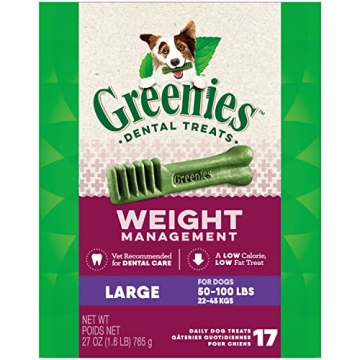 Greenies Weight Management Large Natural Dog Dental Care Chews Weight Control Dog Treats, 27 oz. Pac...