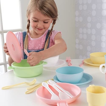 KidKraft 27-Piece Pastel Cookware Set for Kids