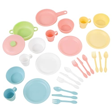 KidKraft 27-Piece Pastel Cookware Set for Kids