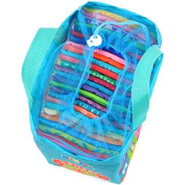 BleuZoo Soft Alphabet Cards - Baby Educational Preschool Early Learning ABC Letters Flash Cards Classroom Montessori Teaching Toy for Kids Toddlers - 26 Letters & Cloth Storage Bag