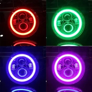 RGB Halo Headlights for Jeep Wrangler 1997-2017