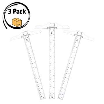 Mr. Pen 12 Inches Plastic T Square Ruler Set – 3 Pack for Precise Drafting