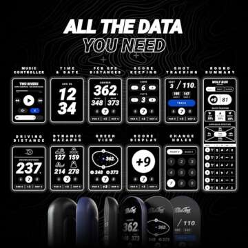 Blue Tees Golf Ringer - Magnetic Golf GPS Handheld, Touch Screen Display, Water Resistant Golf Distance Range Finder, 40,000+ Preloaded Courses, 10+ Hours Battery, Built-in Magnetic Strip