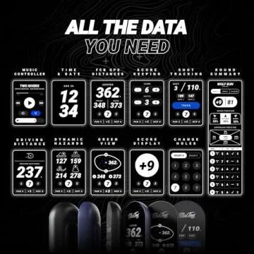 Blue Tees Golf Ringer - Magnetic Golf GPS Handheld, Touch Screen Display, Water Resistant Golf Distance Range Finder, 40,000+ Preloaded Courses, 10+ Hours Battery, Built-in Magnetic Strip