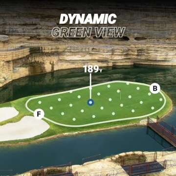 Blue Tees Golf Ringer - Magnetic Golf GPS Handheld, Touch Screen Display, Water Resistant Golf Distance Range Finder, 40,000+ Preloaded Courses, 10+ Hours Battery, Built-in Magnetic Strip