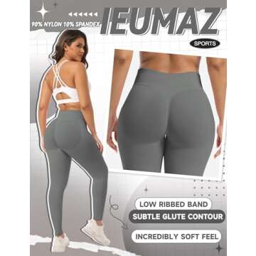Ieumaz Scrunch Butt Lifting Leggings Women Gym Yoga Pants