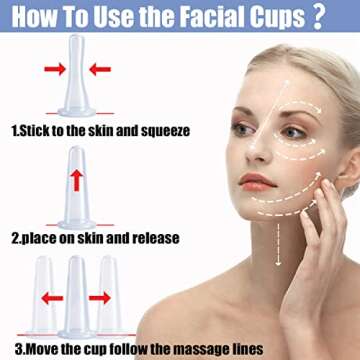 MAFLY Silicone Cupping Therapy Set - Facial Cupping Set - Face and Body Cupping Massager - Vacuum Suction Cups - Anti-Cellulite Cup - Amazing Cellulite Remover Home Use 7PACK