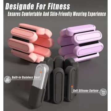 Premium Adjustable Ankle Weights for Women - 2 lbs Set