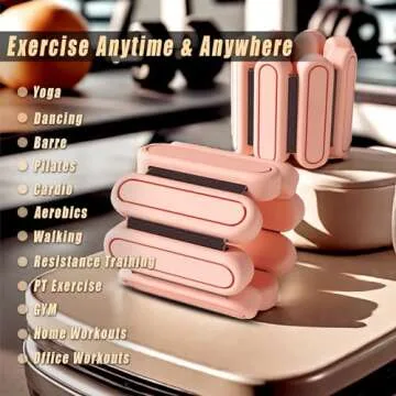 Premium Adjustable Ankle Weights for Women - 2 lbs Set