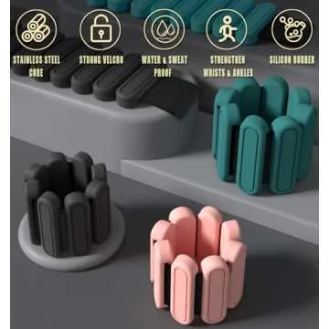 Premium Adjustable Ankle Weights for Women - 2 lbs Set