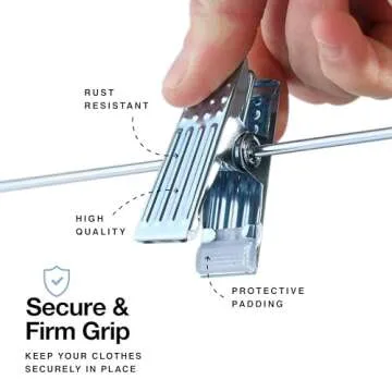 Home-it 10 Pack Clothes Hangers with clips - IVORY Velvet Hangers for skirt hangers - Clothes Hanger - pants hangers - Ultra Thin No Slip