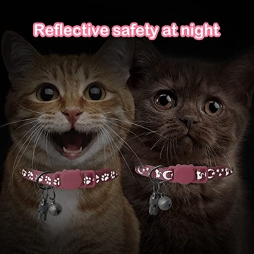 LLHK Reflective Cat Collars - Safe & Stylish 2 Pack