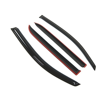 TuningPros Outside Mount Window Vent Visors for Scion xD (2008-2014) - Smoke Tinted, 4 Pcs Set