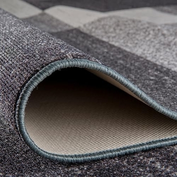 Rugshop Modern Non-Slip Boxes Area Rug 8 x 10 Gray