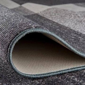 Rugshop Modern Non-Slip Boxes Area Rug 8 x 10 Gray