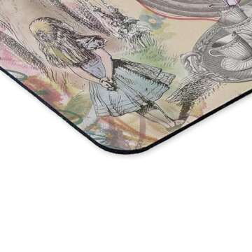 CafePress Cheshire Cat Alice in Wonderland Mousepad Non-Slip Rubber Gaming Mousepad