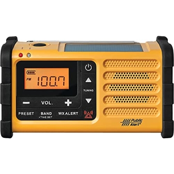 Sangean MMR-88 AM/FM/Weather Alert Emergency Rechargeable Radio with Solar, Hand Crank, USB, Flashli...