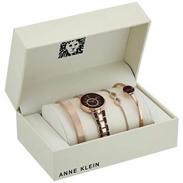 Anne Klein Women's Crystal Watch & Bracelet Set