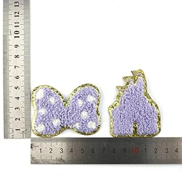 IXUEYU 3D Colorful Chenille Patches for Kids Clothing - 12pcs