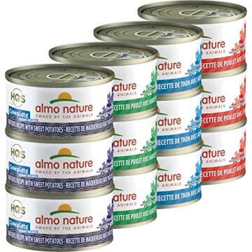 Almo Nature HQS Complete Variety Pack Wet Cat Food 2.47oz / 70g x 24 - Premium Quality Nutrition for...