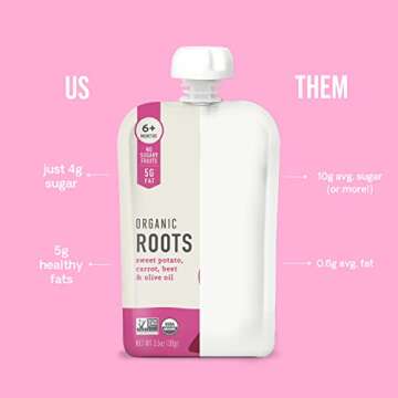 Serenity Kids 6+ Months Veggie Puree Baby Food Pouches - USDA Organic - No Sugary Fruits or Added Sugar - Allergen Free - 3.5 Ounce BPA-Free Packaging - Baby Food Pouch